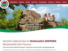 Tablet Screenshot of geopark-wlt.de